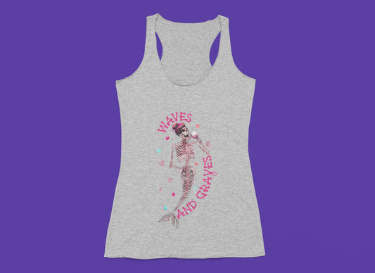 Waves and Graves Ladies Standard Tank