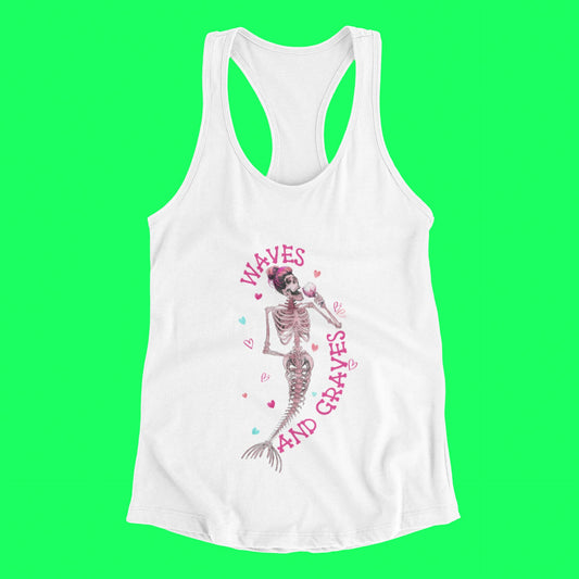 Waves and Graves Ladies Standard Tank