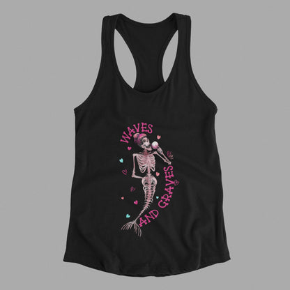 Waves and Graves Ladies Standard Tank