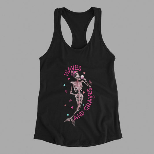 Waves and Graves Ladies Standard Tank