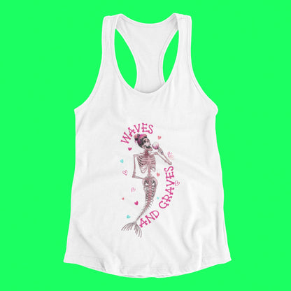 Waves and Graves Ladies Standard Tank