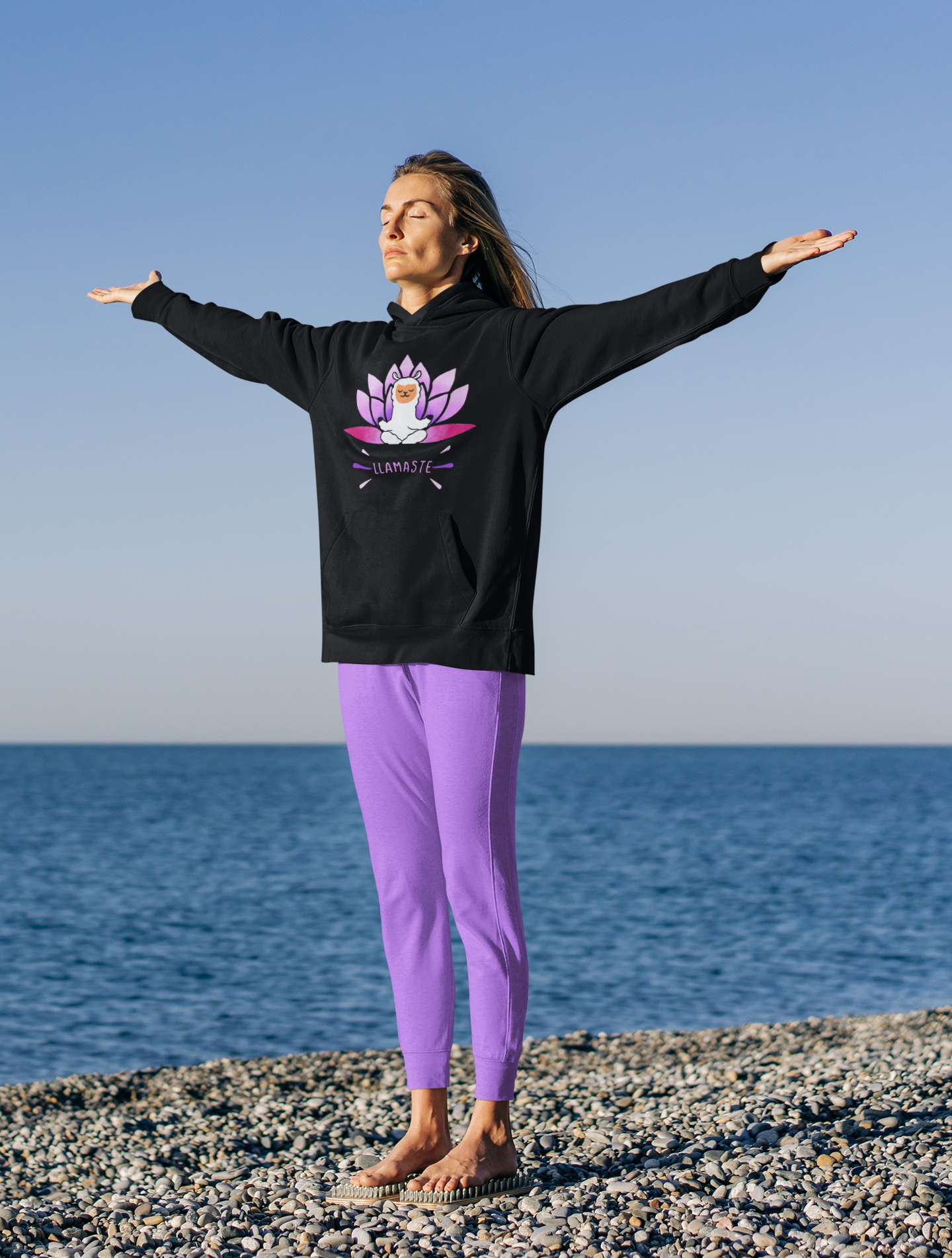 Purple Lotus Llamaste Hoodie
